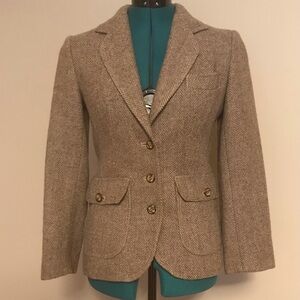 S.B. II by Bitterman Women's Tan Wool Blazer Size 7/8